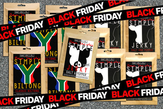 5 x 50g Bœuf Jerky + 5 x 50g Biltong + 1 sac gratuit de Porc Jerky